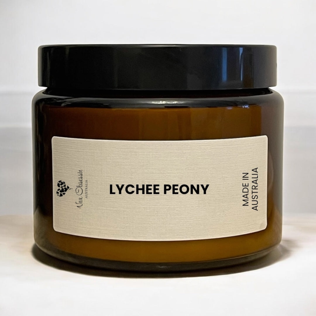 Lychee Peony Candle – Triple Wick Soy Candle by Wax Obsession