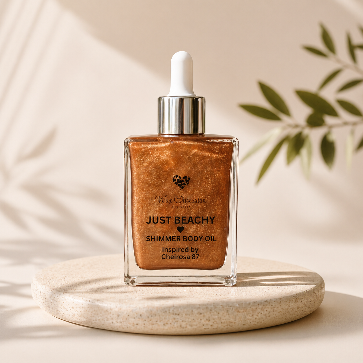 Just Beachy Shimmer Body Oil by Wax Obsession | Inspired by Cheirosa 87