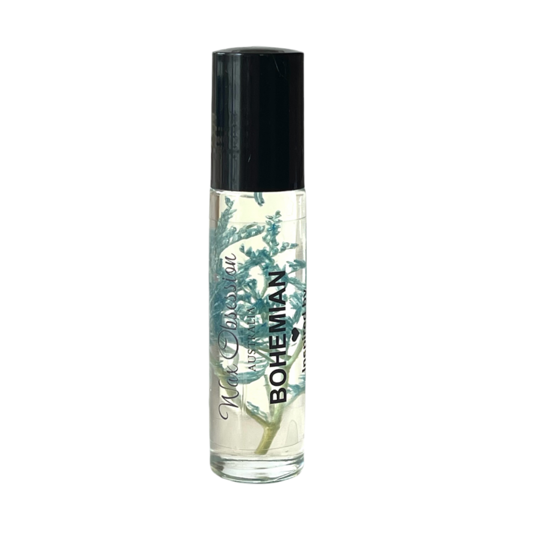Bohemian Roll-On Perfume – Gypsy Water dupe by Wax Obsession, infused with real dried flowers