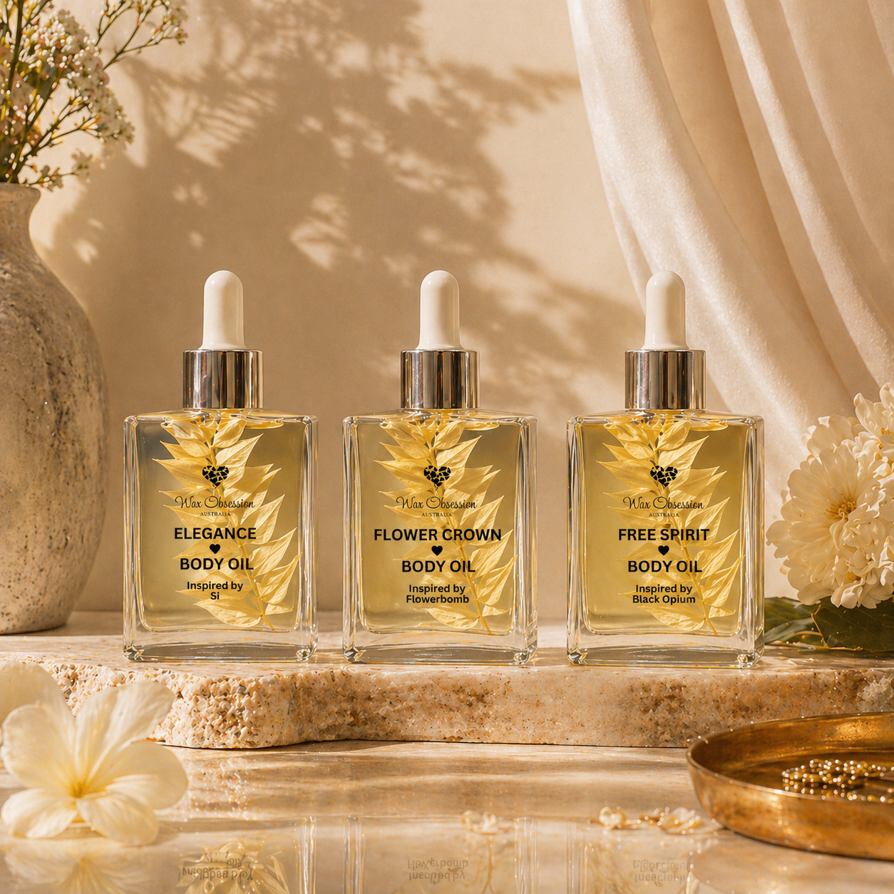 Body Oil Dupes | Moisturing luxury designer fragrances by Wax Obsession