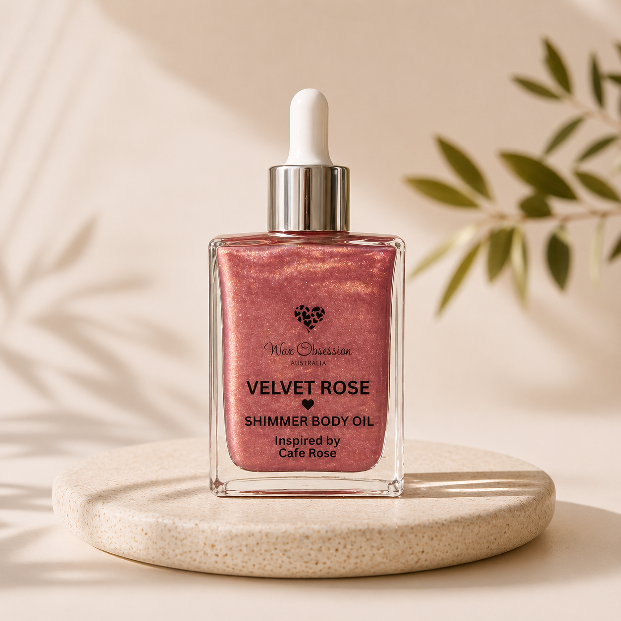 Velvet Rose Shimmer Body Oil | Inspired by Tom Ford's Cafe Rose