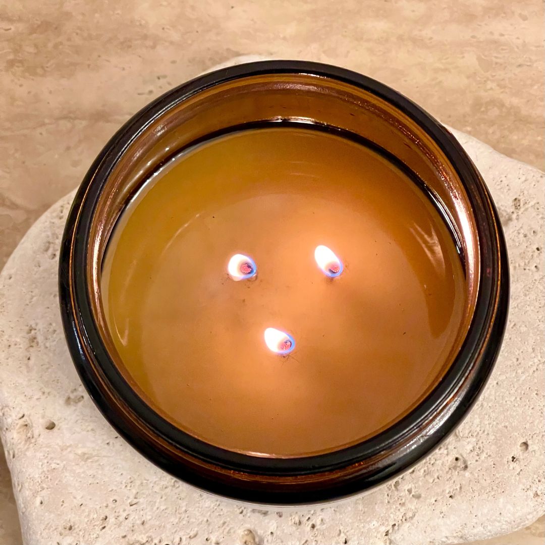 Jasmine, Amber & Cedarwood Candle – Triple Wick Soy Candle