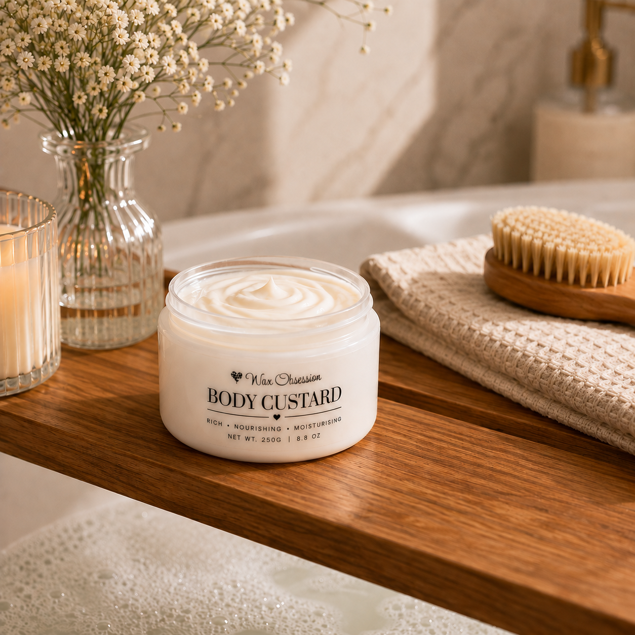 Nourishing Body Custard by Wax Obsession | Black Raspberry & Vanilla