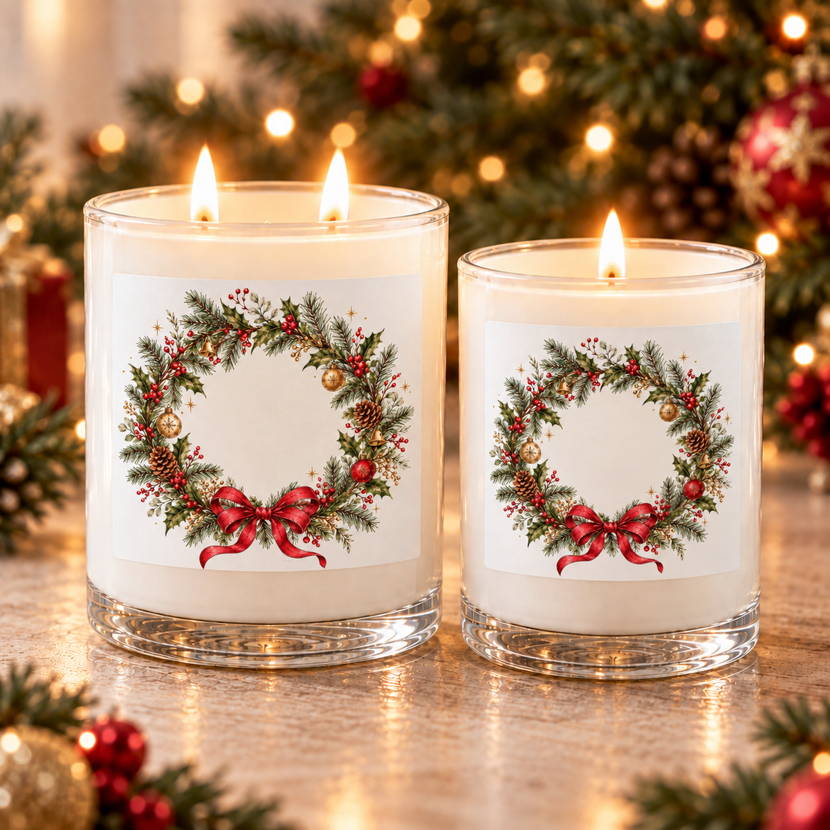 Christmas Wreath | Christmas Candle