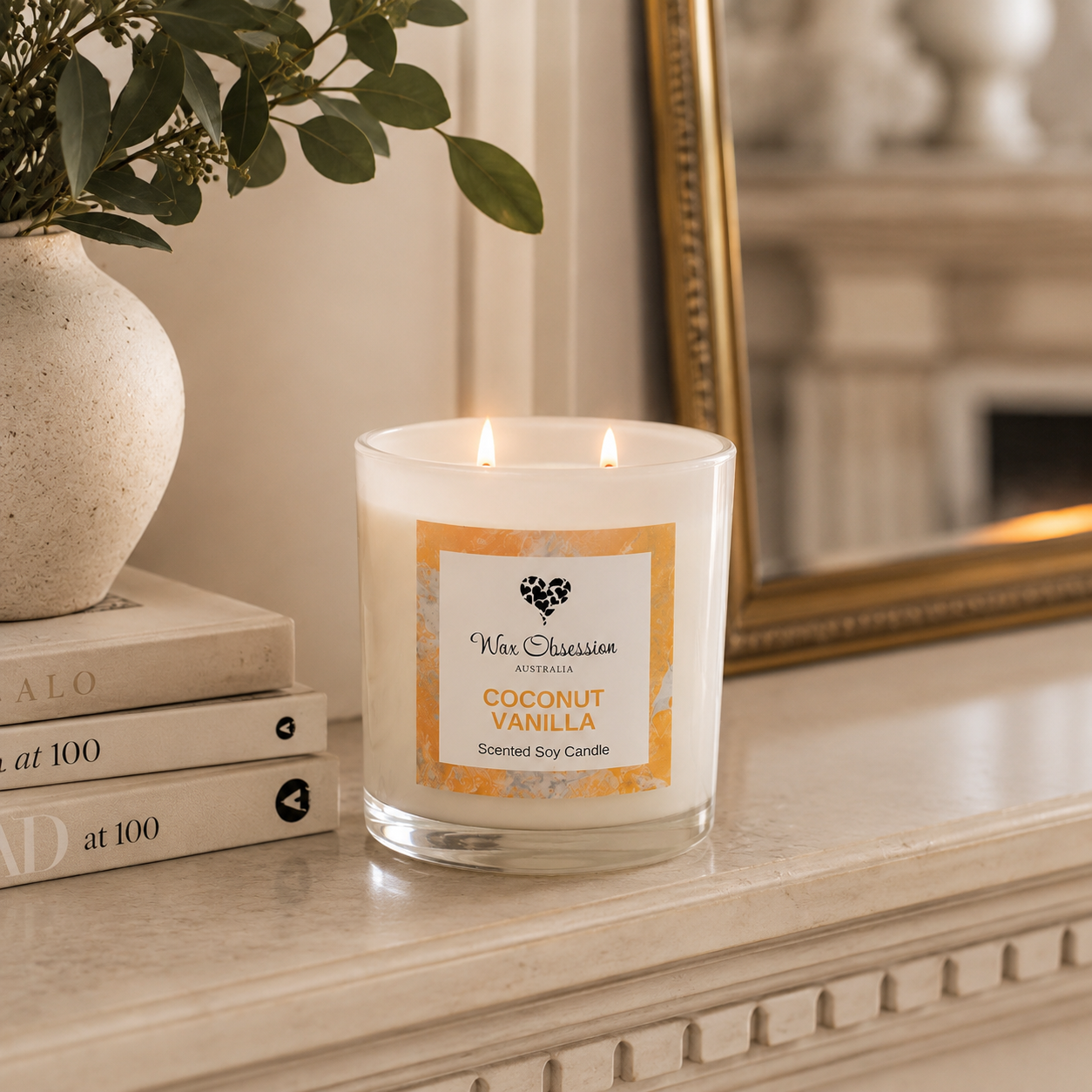 Coconut Vanilla Scented Soy Candle | a sweet vanilla coconut fragrance by Wax Obsession