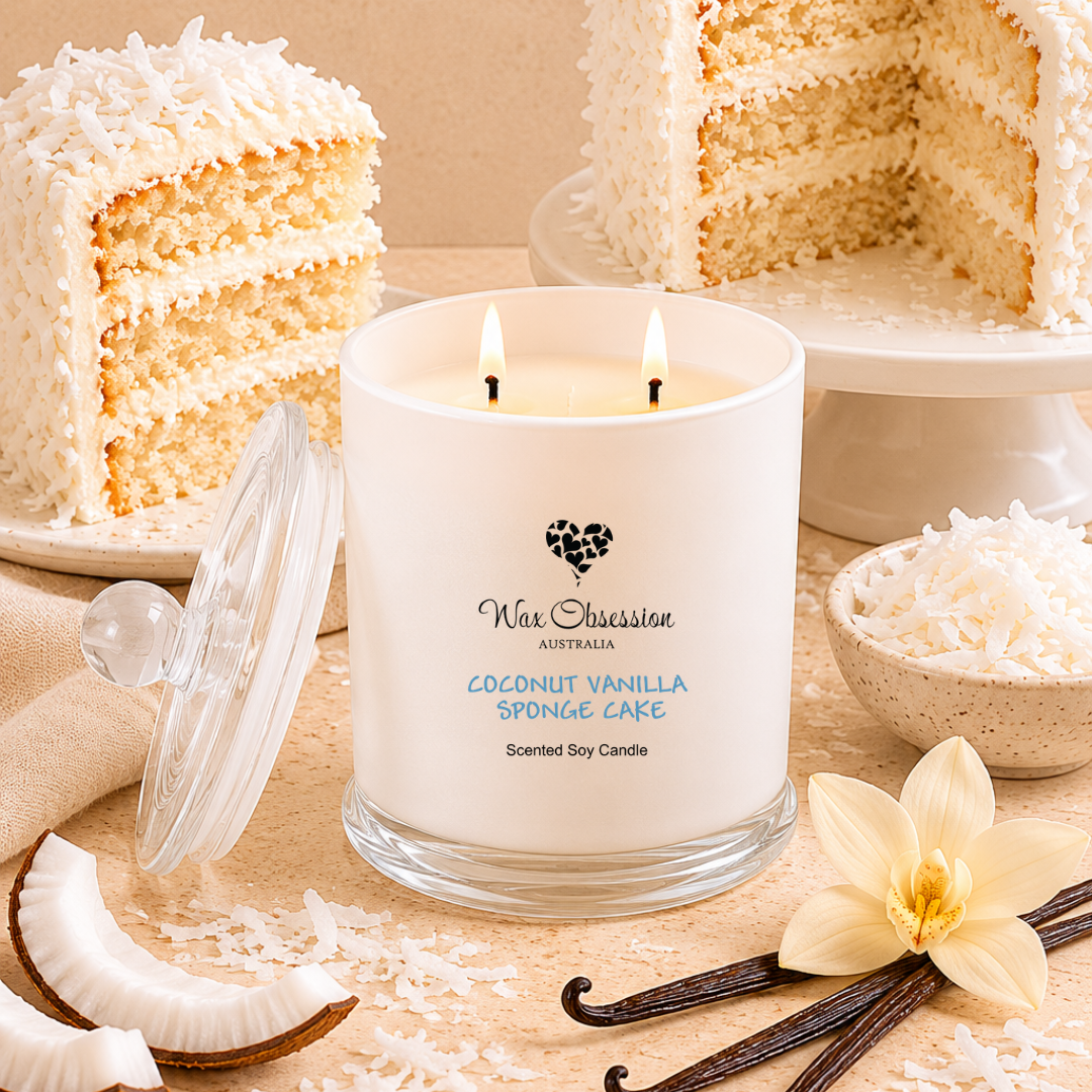 COCONUT VANILLA SPONGE CAKE SCENTED CANDLE