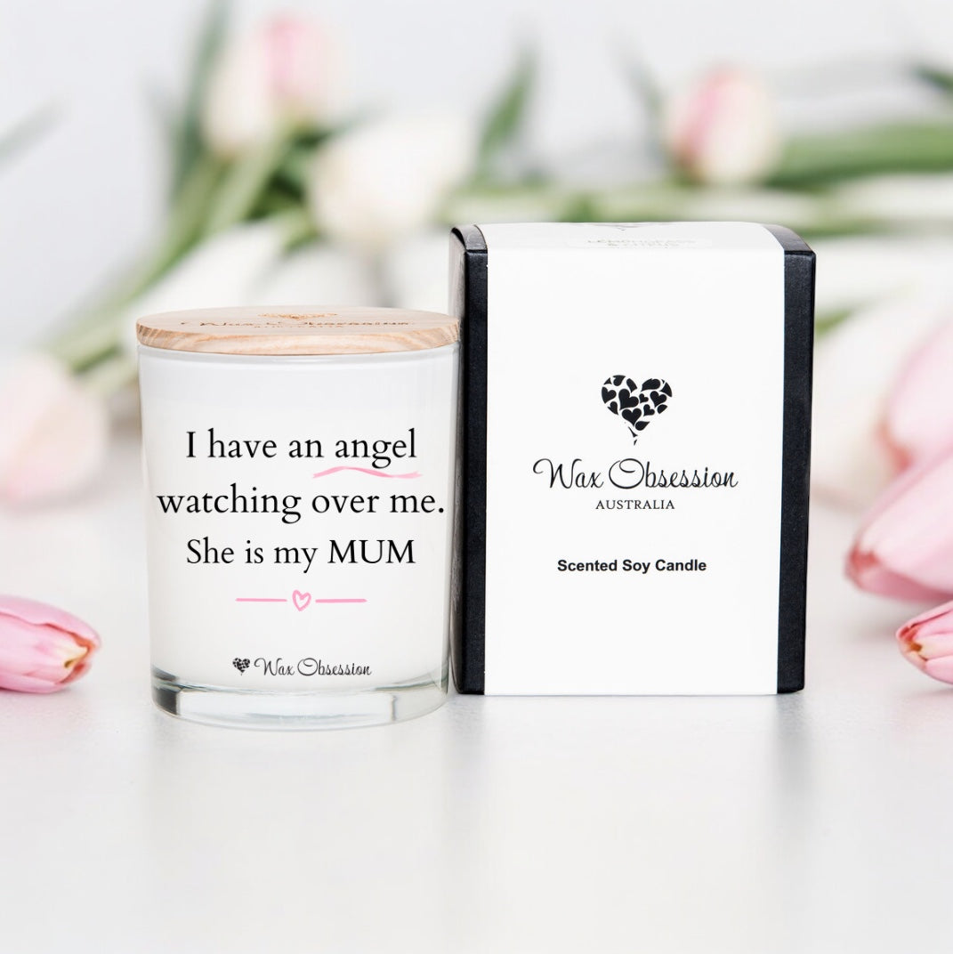 Quote Candle - Mum, My Angel