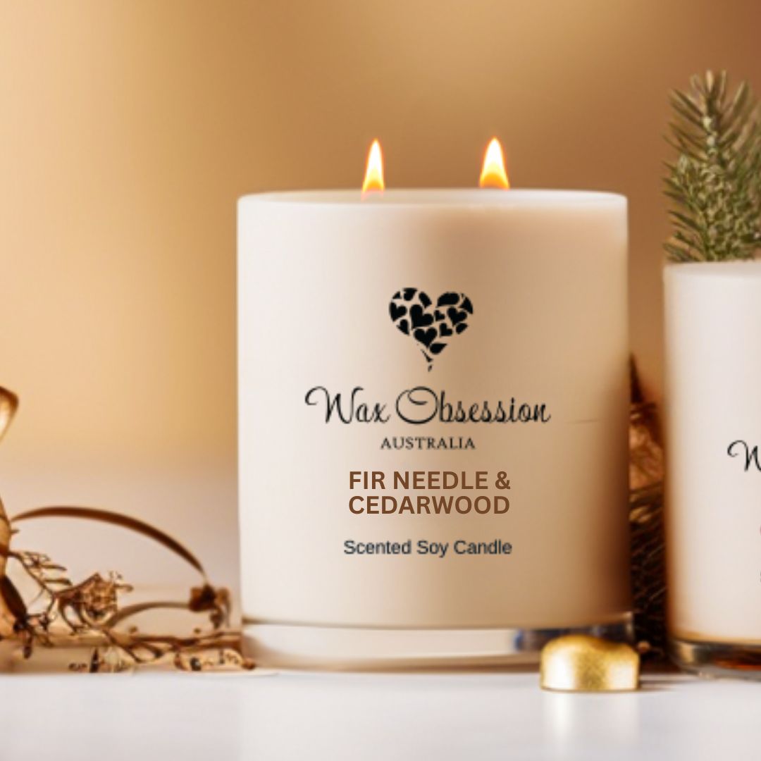 Fir Needle & Cedarwood Christmas Candle by Wax Obsession