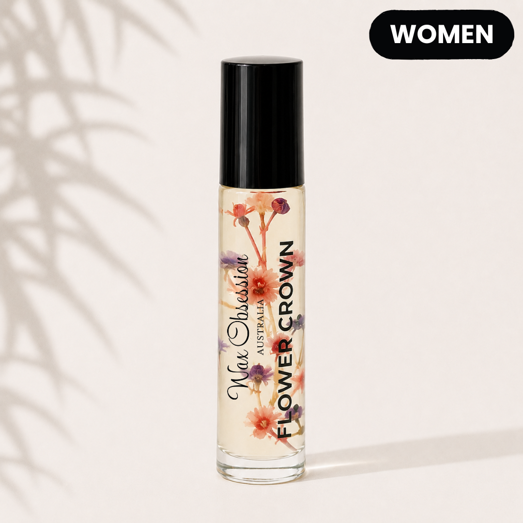 FLOWER CROWN ROLL ON PERFUME BY WAX OBSESSION | INSPIRED BY VIKTOR & ROLF'S FLOWERBOMB