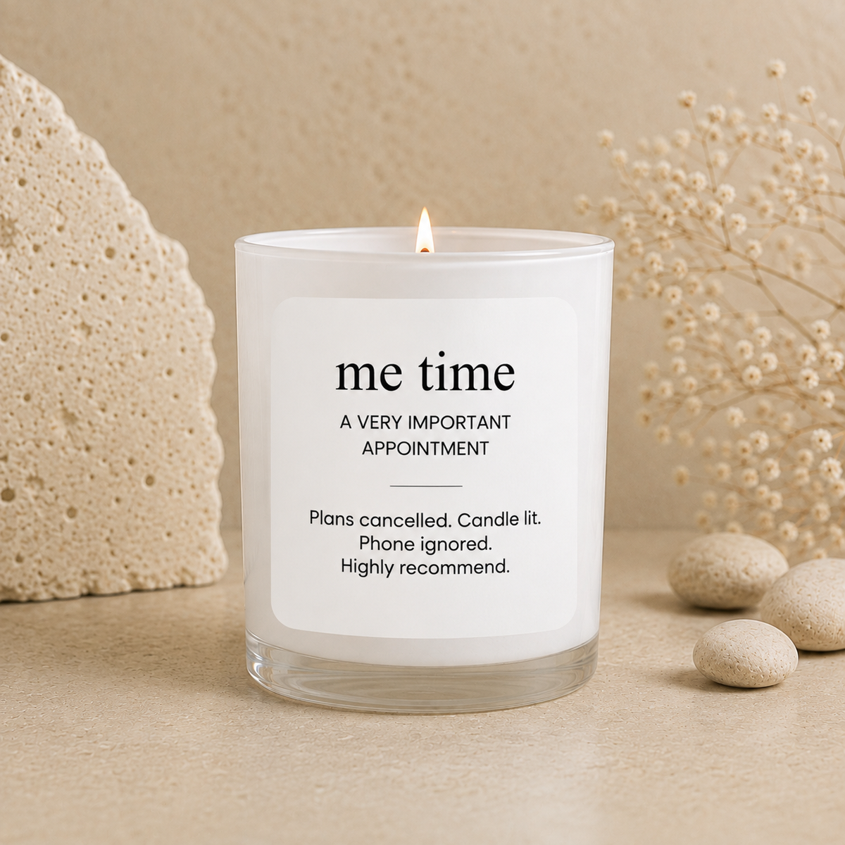 Me Time scented soy candle from the Wax Obsession Definition Collection