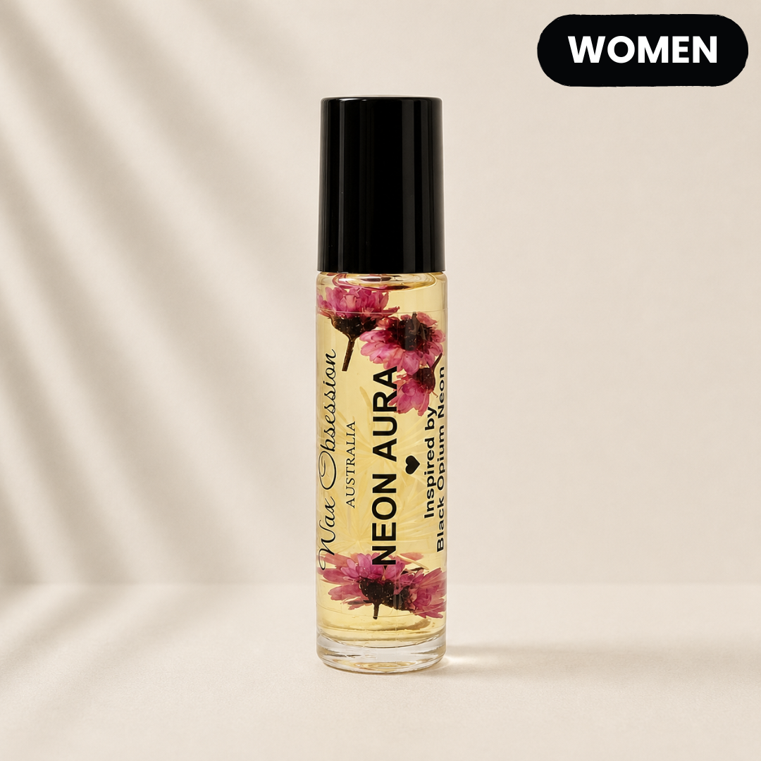 NEON AURA ROLL-ON PERFUME BY WAX OBSESSION | INSPIRED BY YSL BLACK OPIUM NEON