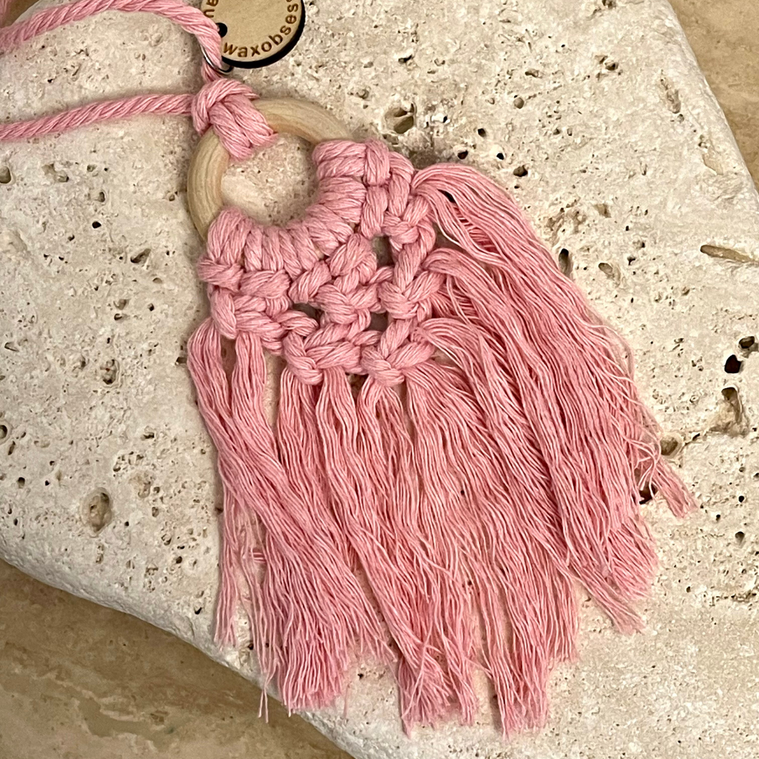 Car Fragrance - Pink Macrame