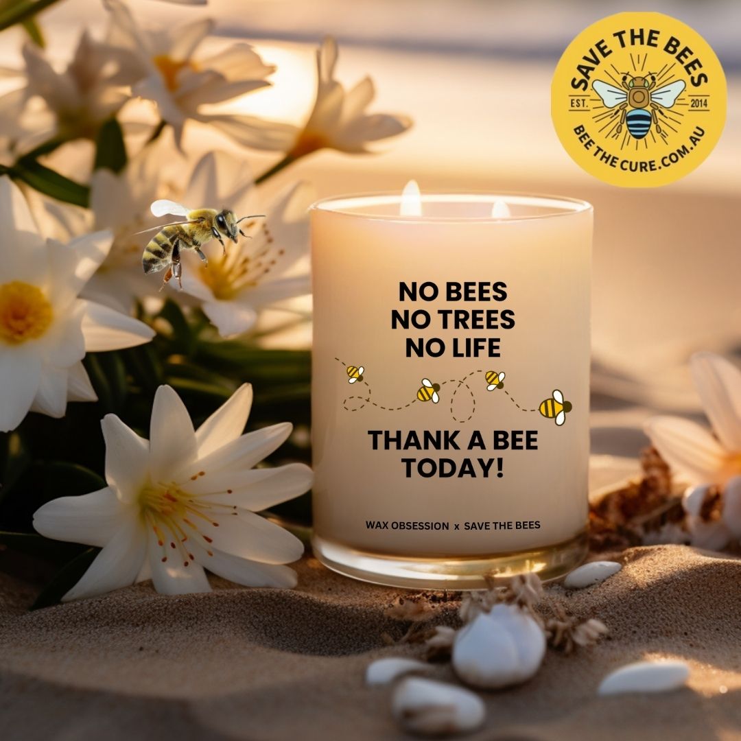 No Bees, No Trees, No Life β Soy Candle | Save the Bees Fundraiser