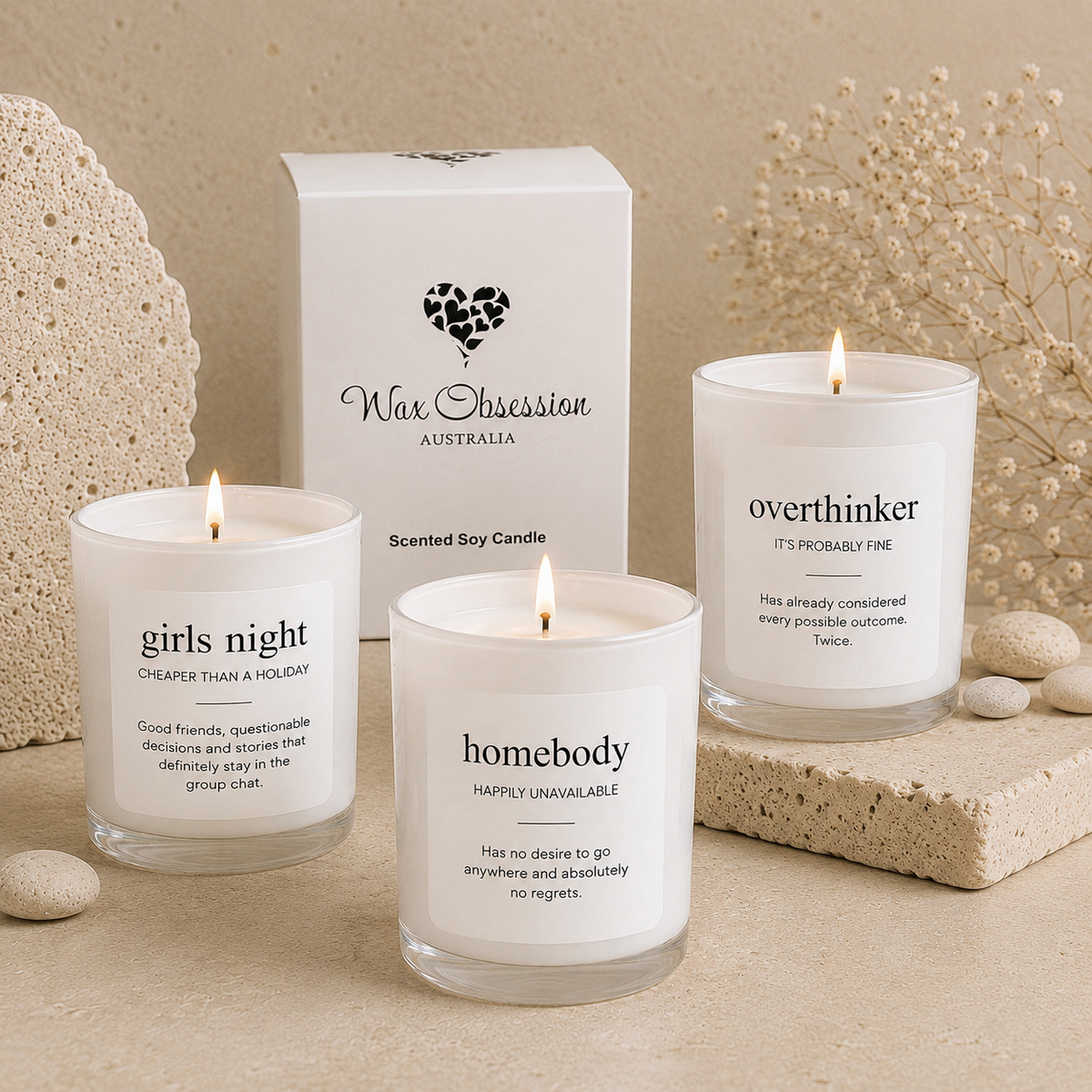Wax Obsession Definition Collection scented soy candles
