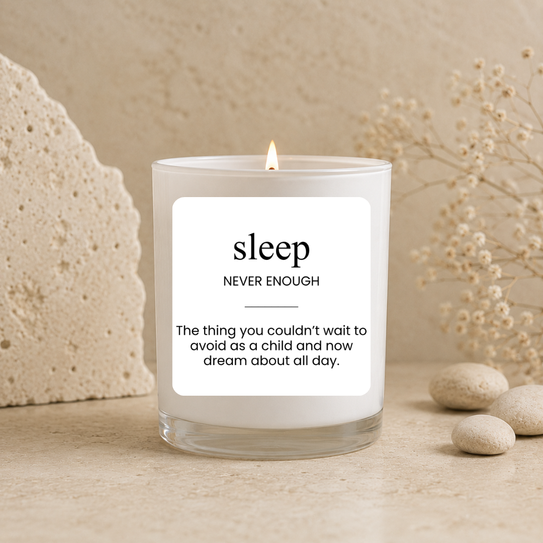 Sleep scented soy candle from the Wax Obsession Definition Collection