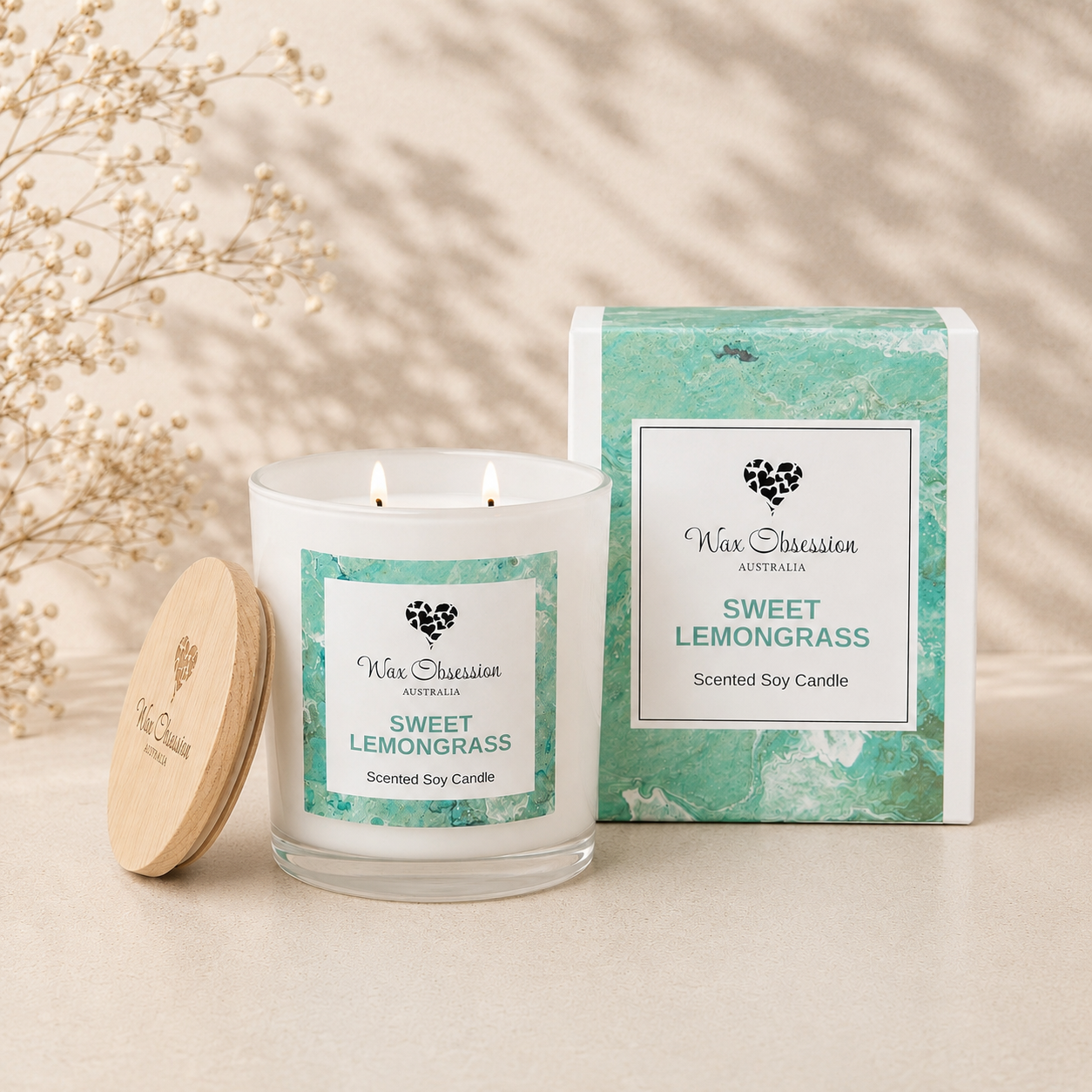 Sweet Lemongrass Soy Candle by Wax Obsession