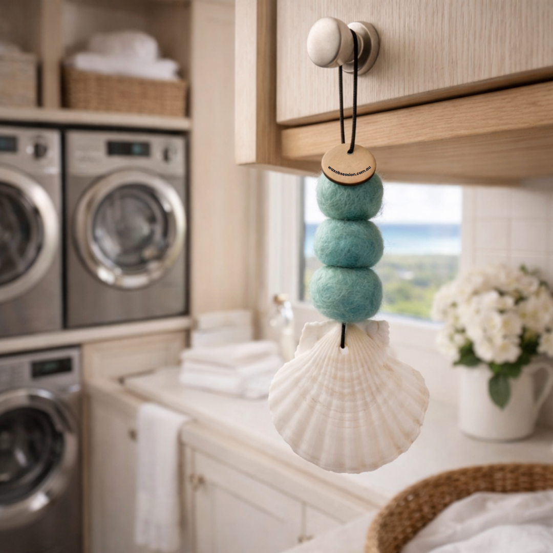 Coastal Scallop Shell Car Fragrance - Teal