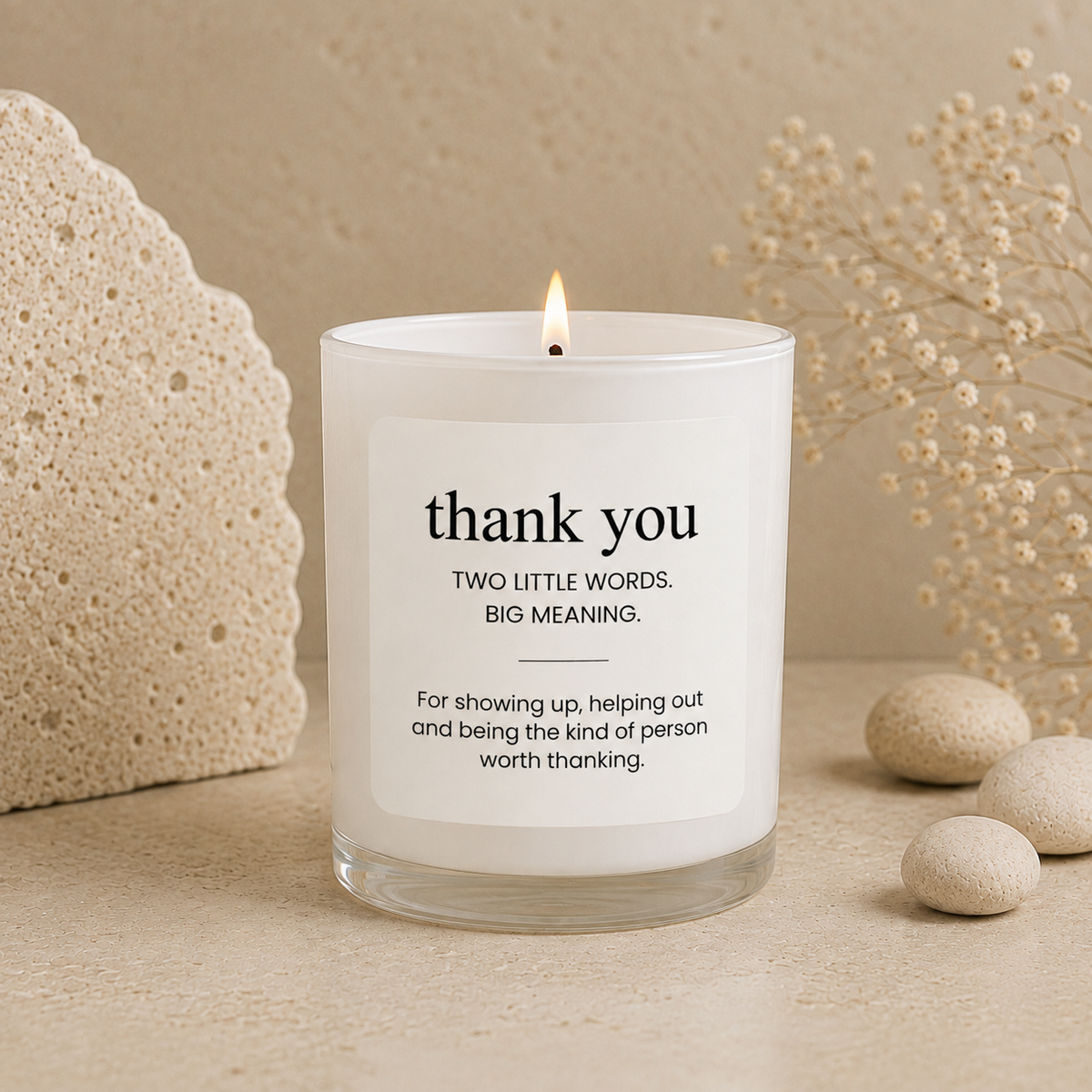 Thank you scented soy candle from the Wax Obsession Definition Collection
