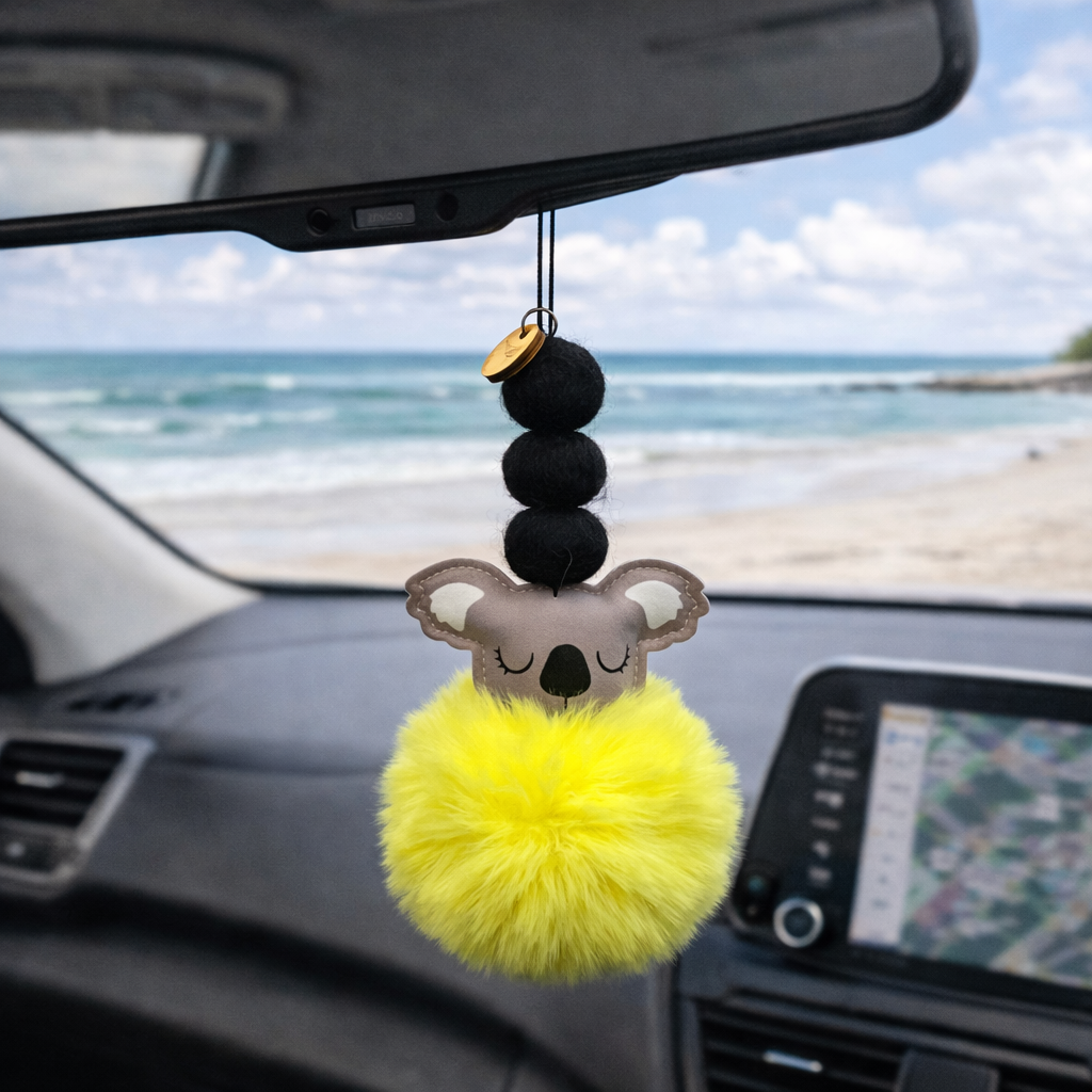 Yellow Plush Koala Car Fragrance