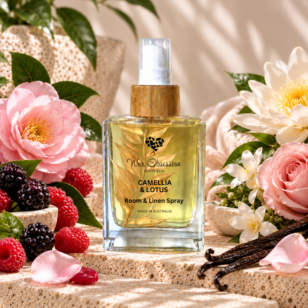 room & linen spray by Wax Obsession | camellia & lotus
