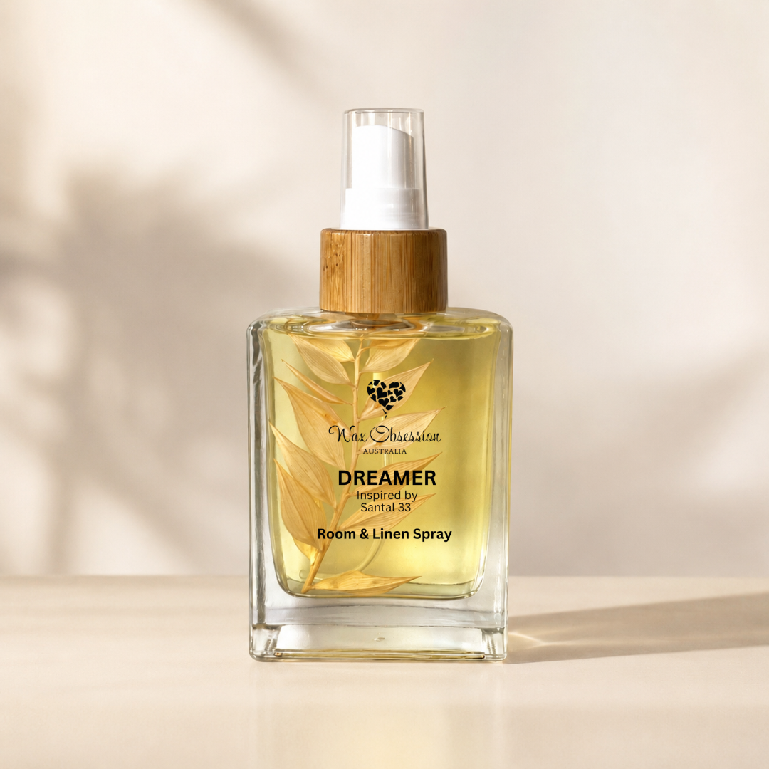 Dreamer Room & Linen Spray by Wax Obsession | inspired by Le Labo's Santal 33