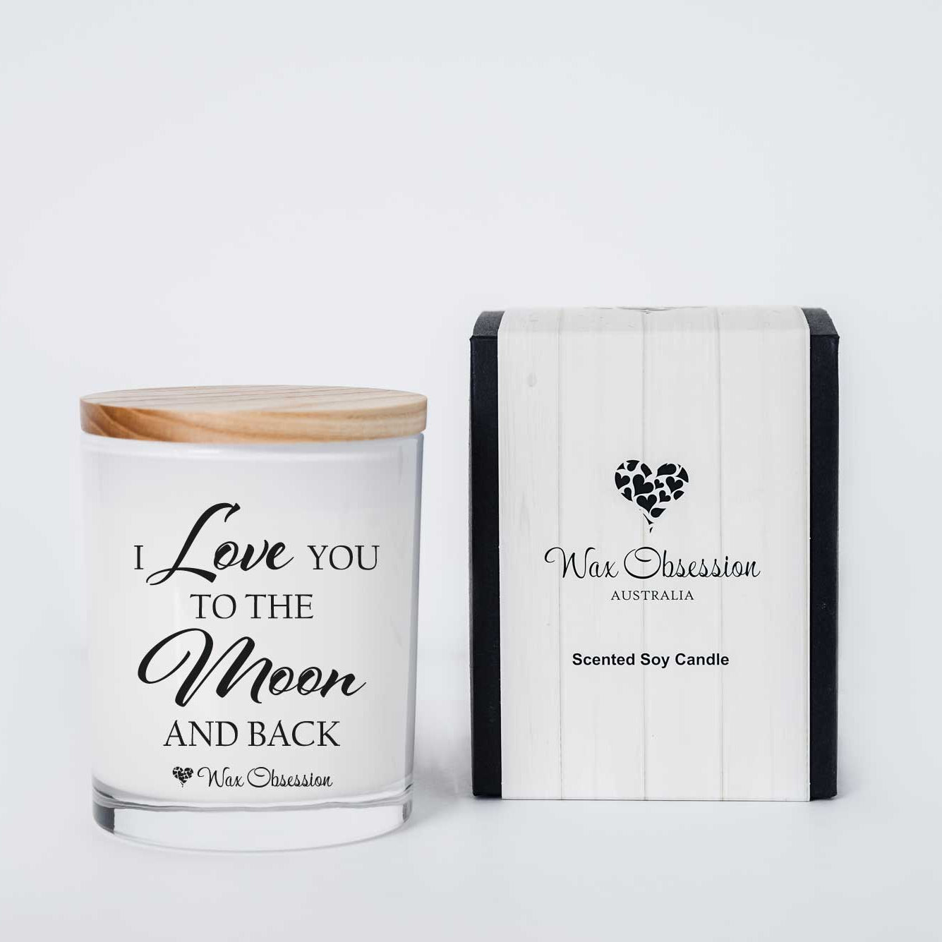 Love You To The Moon and Back | Scented Soy Quote Candle
