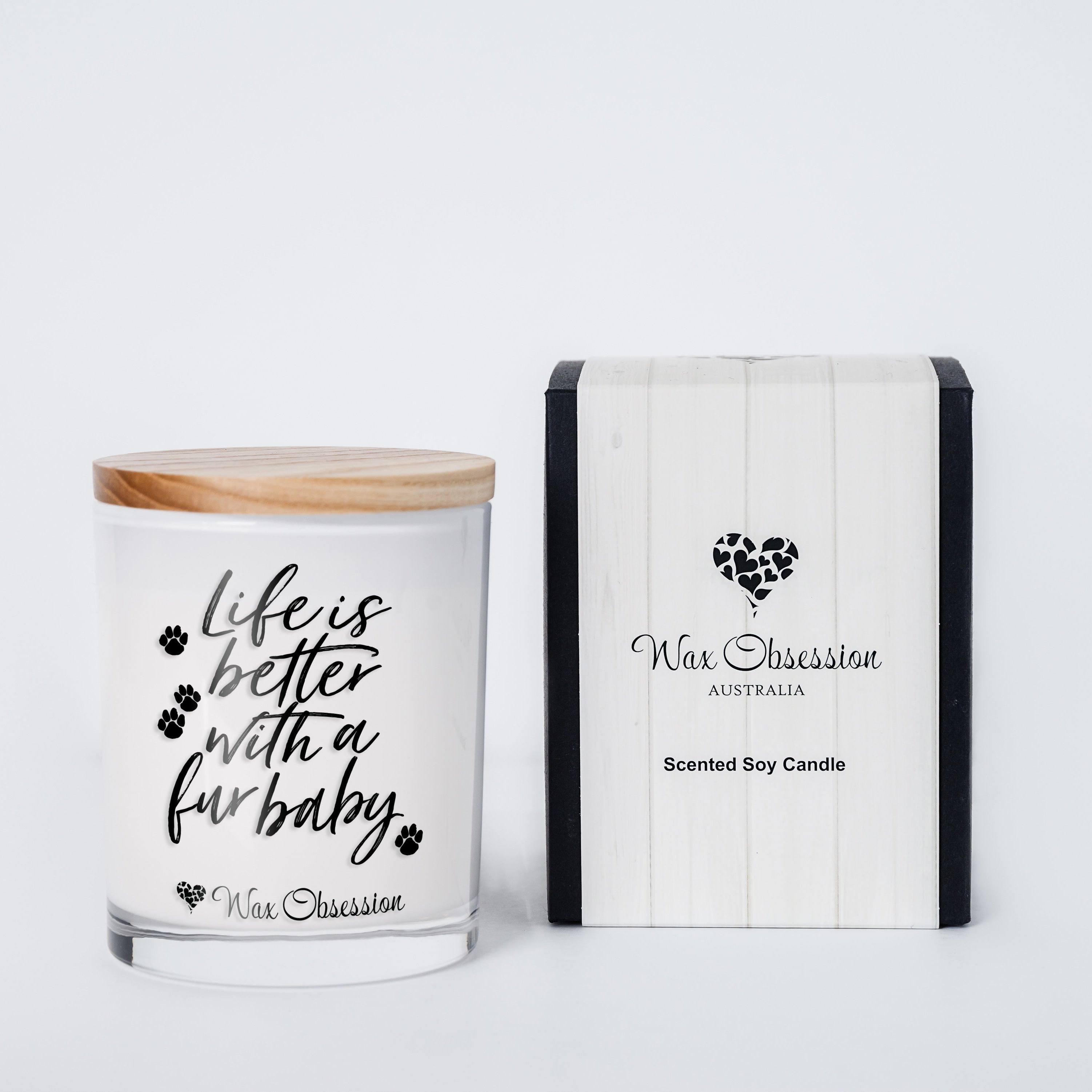 Life Is Better With A Fur Baby - Quote Candle by Wax Obsession