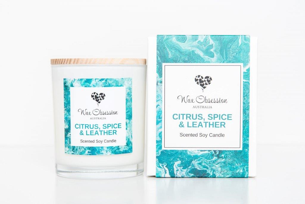 CITRUS, SPICE & LEATHER CANDLE