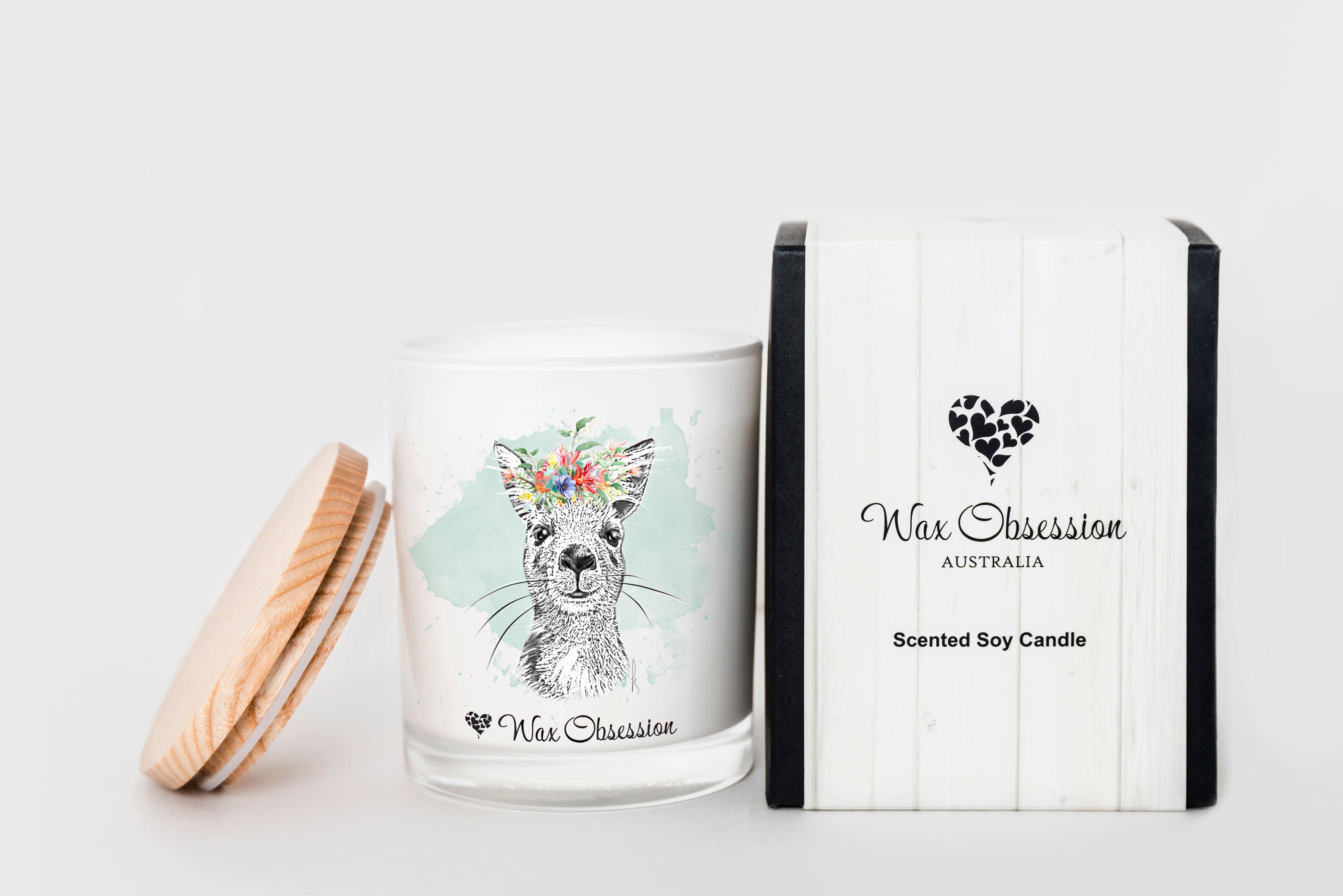 Wildlife Candle - Kangaroo...Black Raspberry & Vanilla