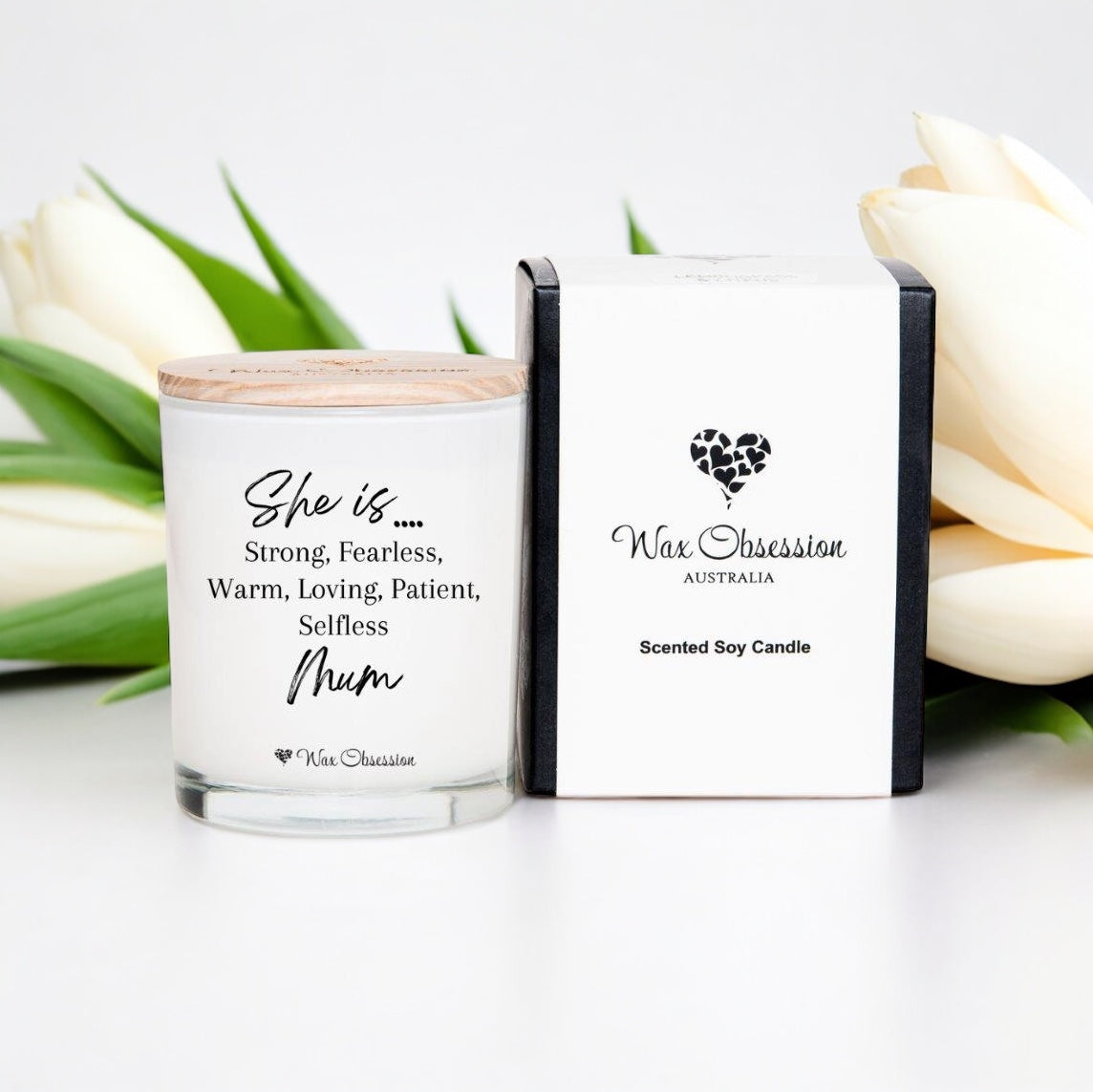 Quote Candle - She is strong, fearless...