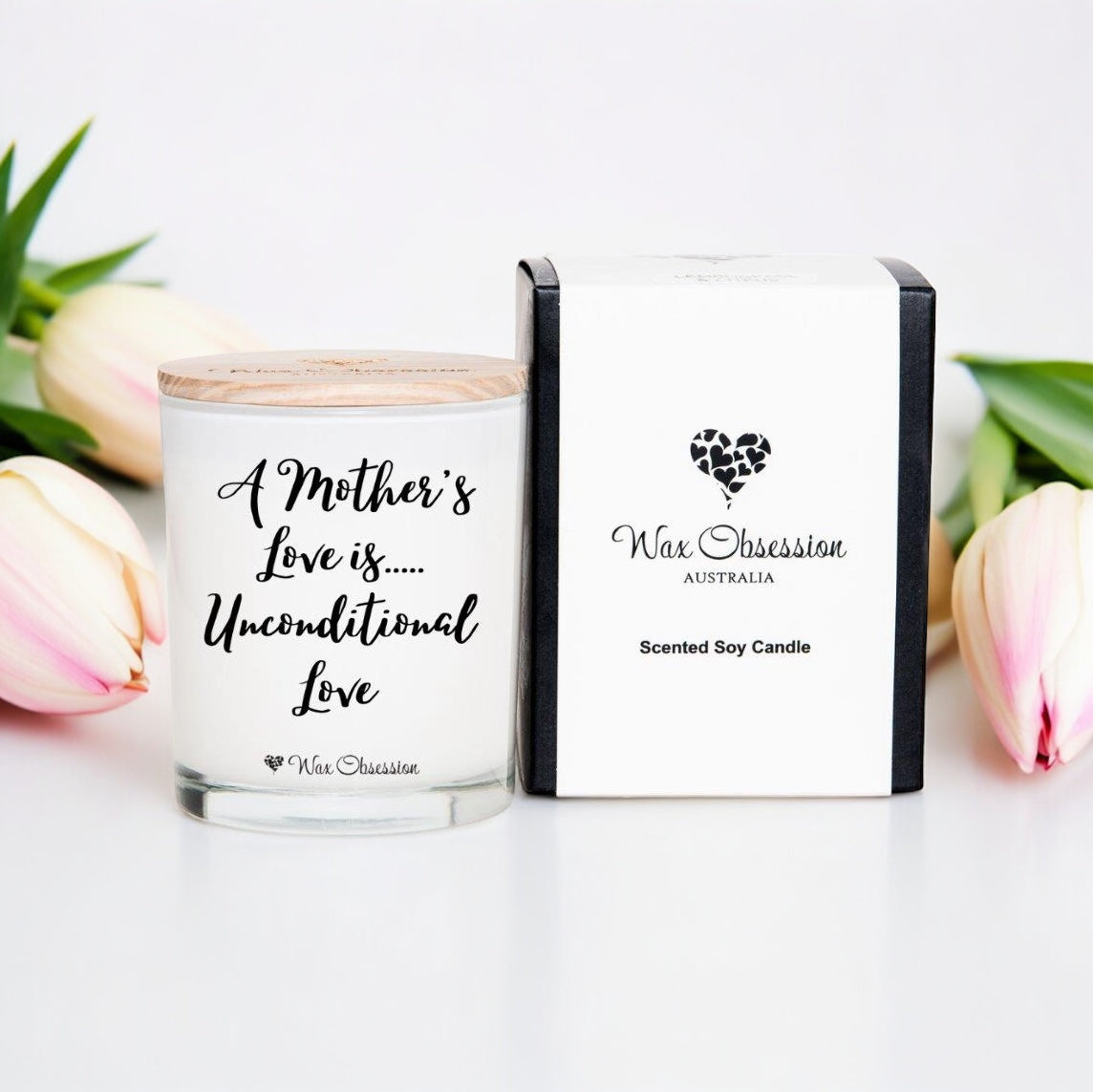 Quote Candle - A Mother's Love Is Unconditional Love