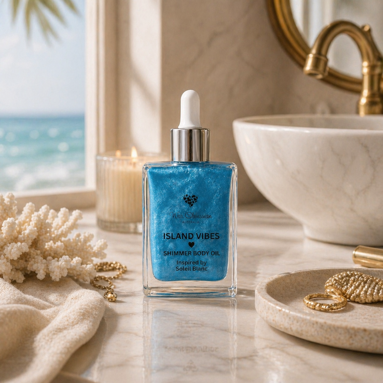 Luxury Body Oil by Wax Obsession | a dupe of Tom Ford's Soleil Blanc