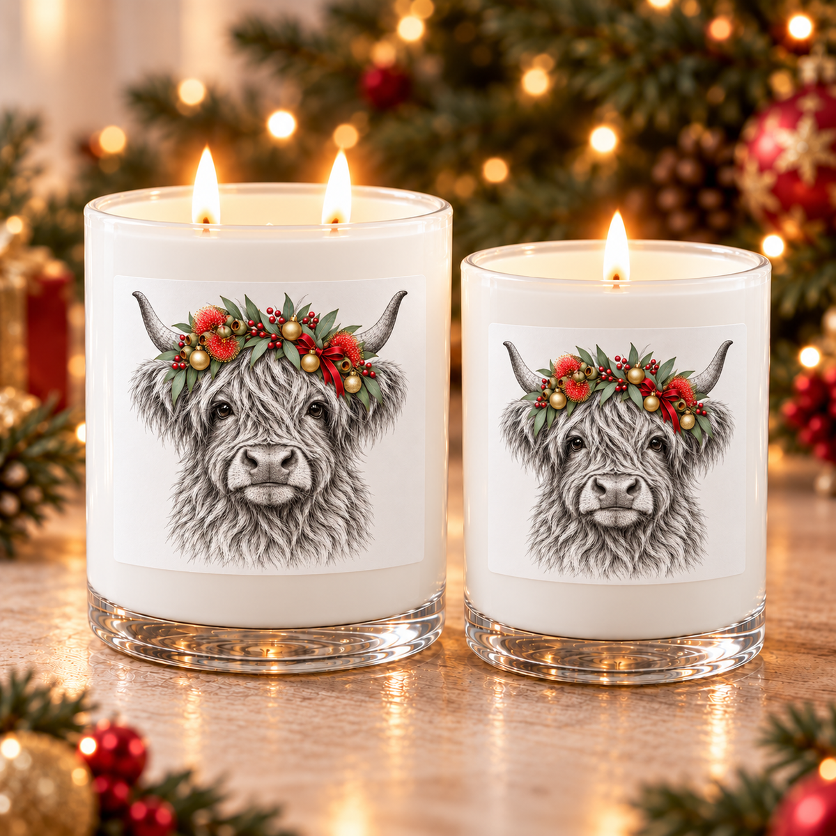 Highland Cow | Christmas Candle