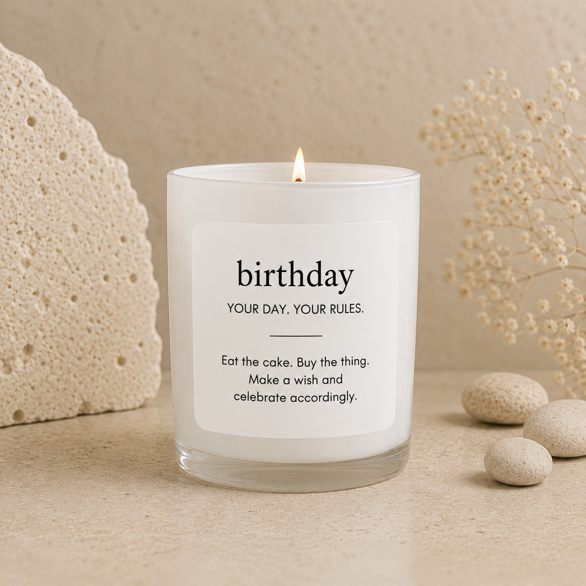 Birthday scented soy candle from the Wax Obsession Definition Collection