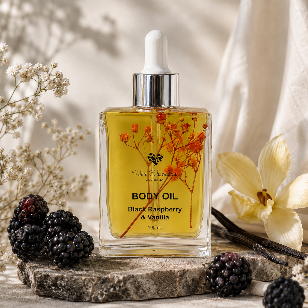 Black Raspberry & Vanilla Body Oil | Wax Obsession
