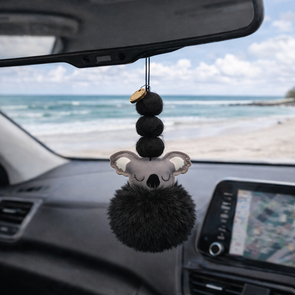 Black Plush Koala Car Fragrance