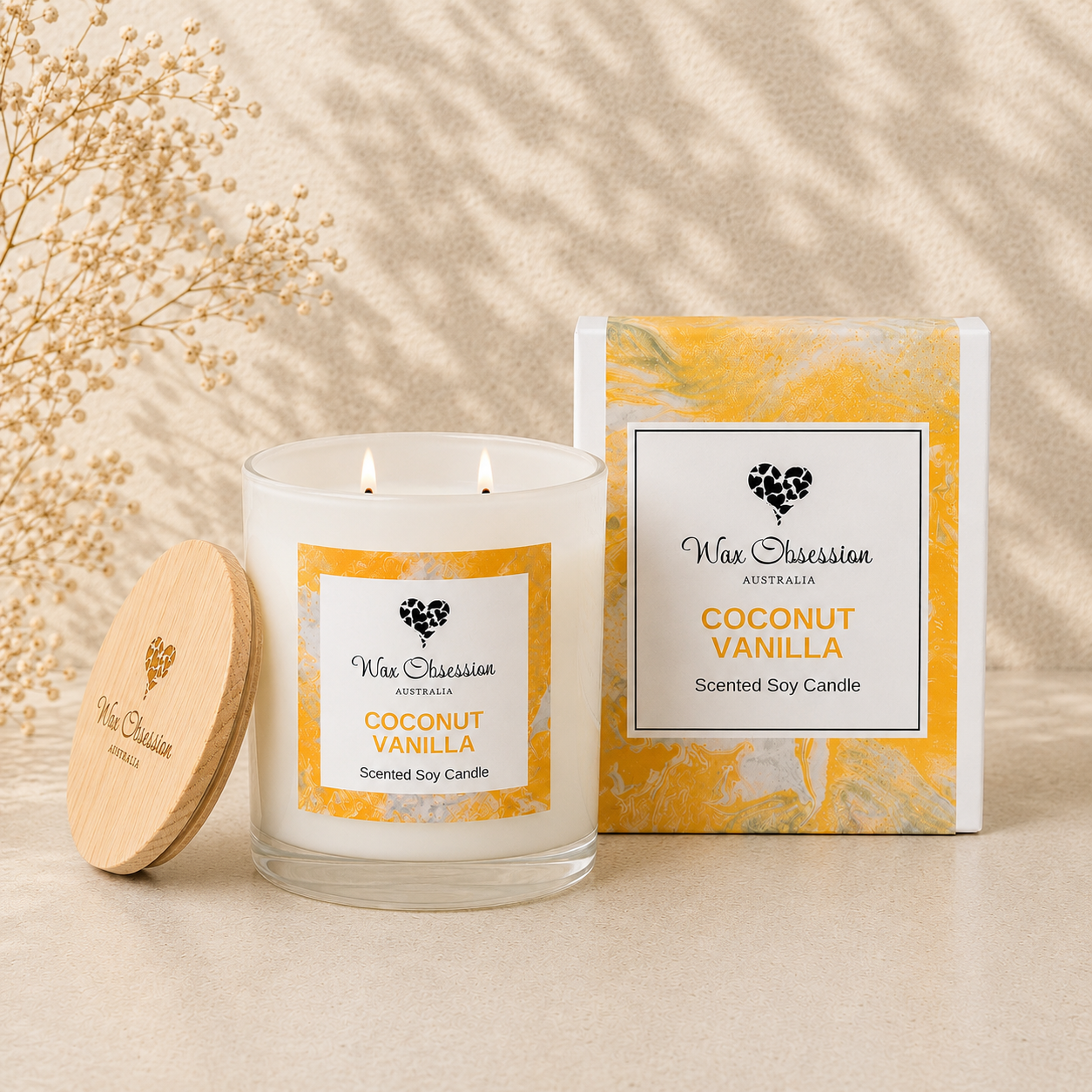 Coconut Vanilla Soy Candle by Wax Obsession