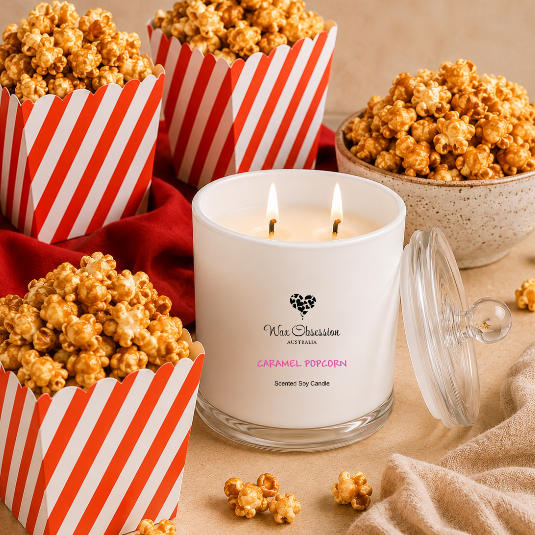CARAMEL POPCORN SCENTED CANDLE