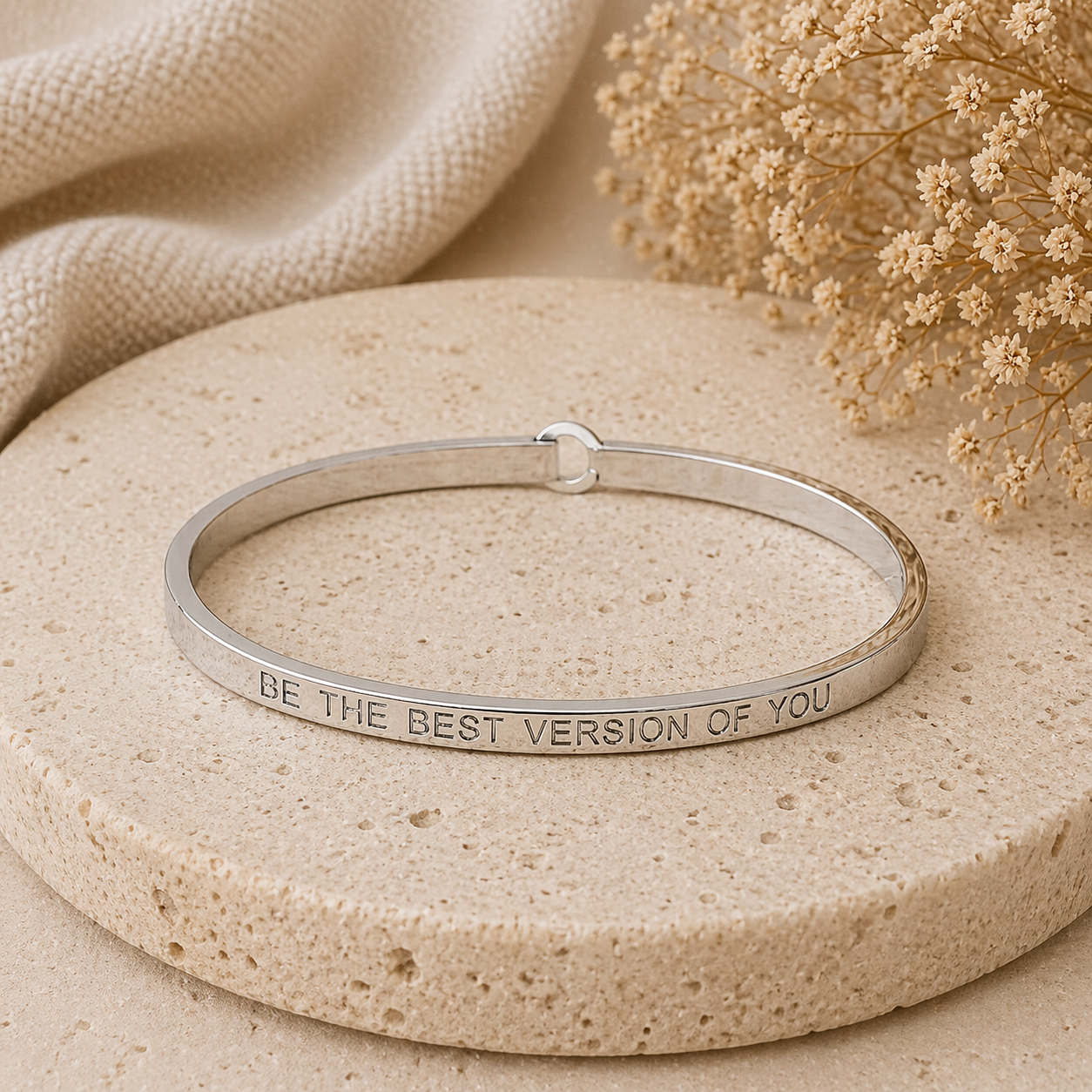 Be The Best Version Of You Quote Bangle | Stainless Steel Bracelet