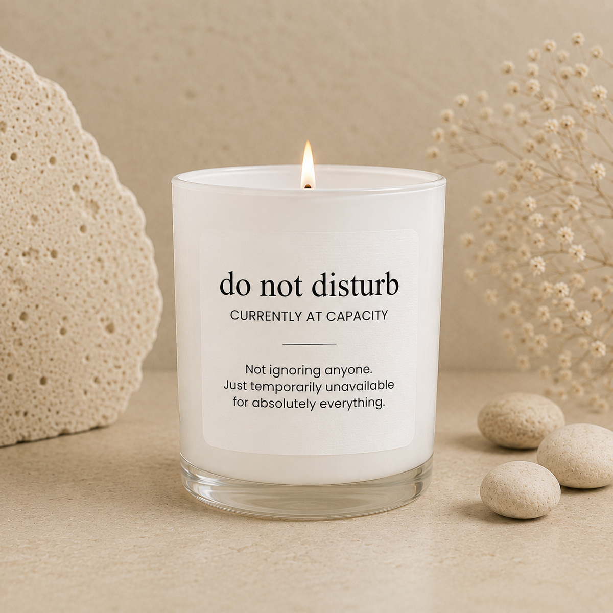 Do Not Disturb scented soy candle from the Wax Obsession Definition Collection