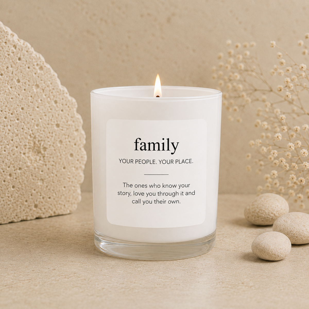 Family scented soy candle from the Wax Obsession Definition Collection