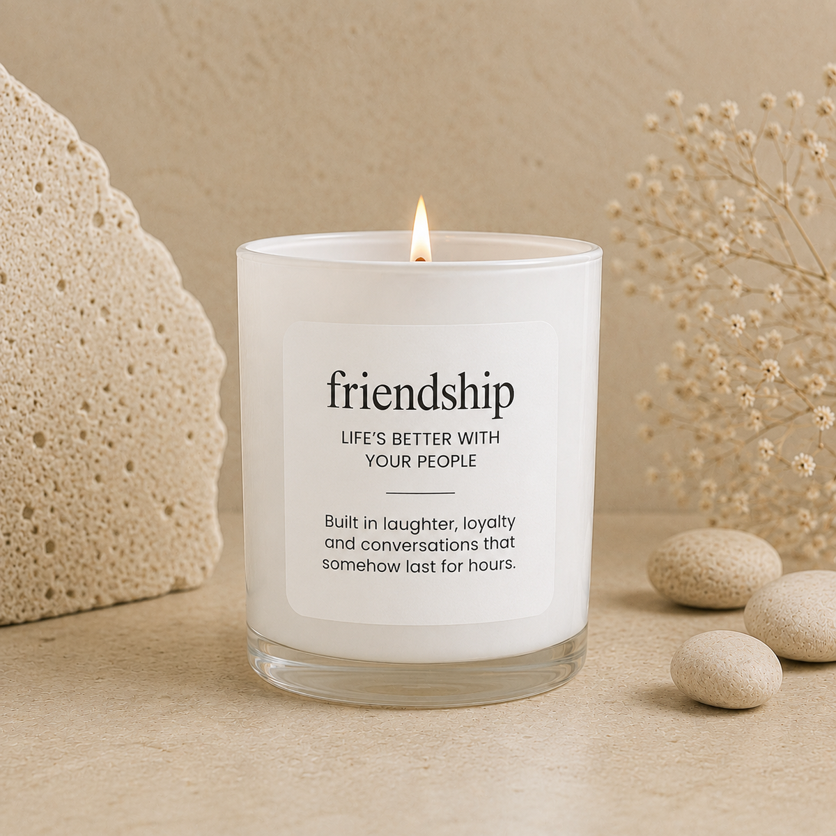 Friendship scented soy candle from the Wax Obsession Definition Collection