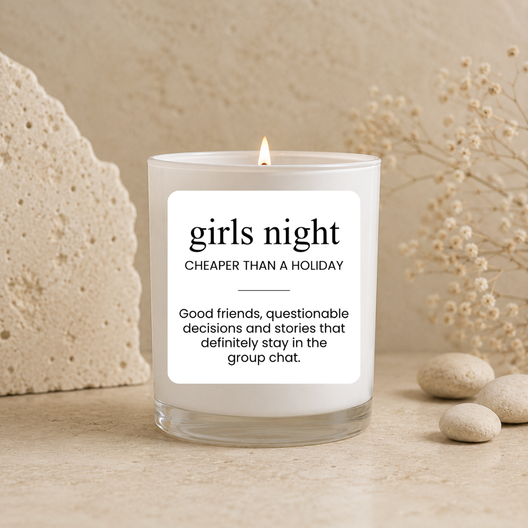 Girls' Night scented soy candle from the Wax Obsession Definition Collection
