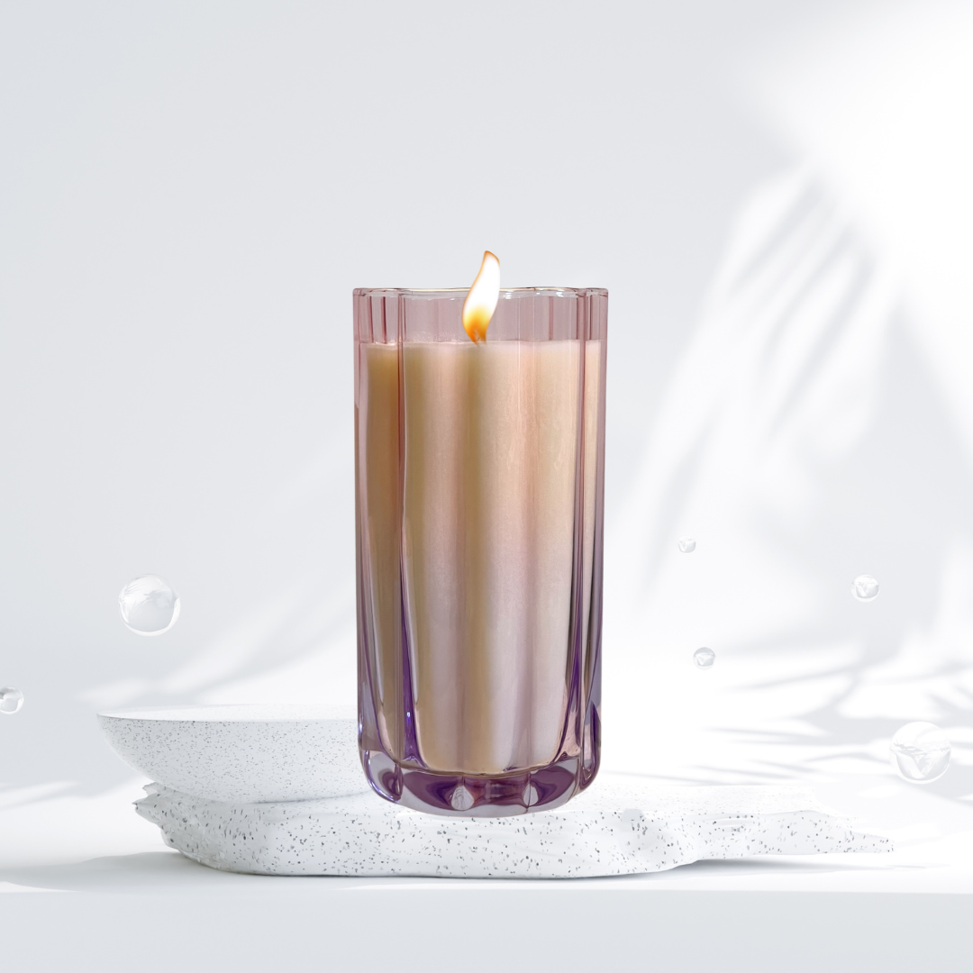 Pink & Purple Gradient Wave Candle