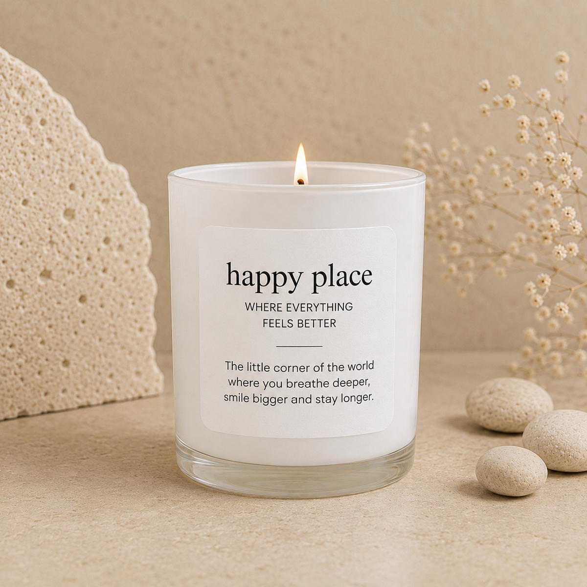 Happy Place scented soy candle from the Wax Obsession Definition Collection