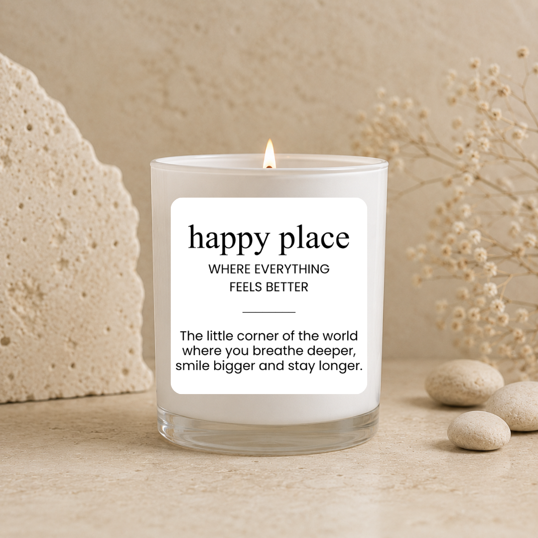 Happy Place scented soy candle from the Wax Obsession Definition Collection