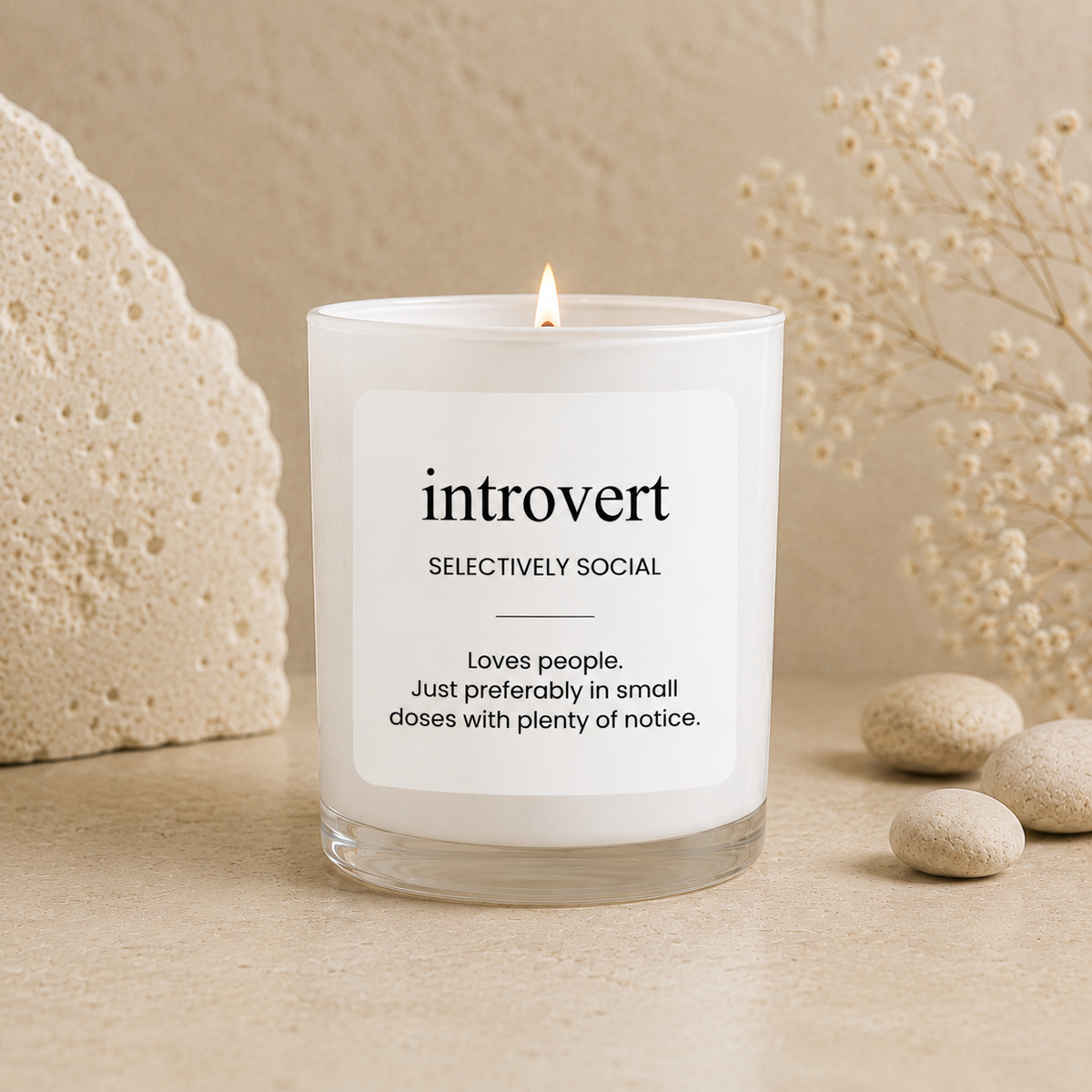Introvert scented soy candle from the Wax Obsession Definition Collection