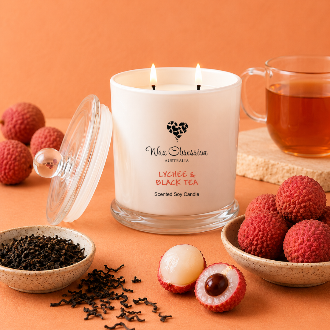LYCHEE & BLACK TEA SCENTED CANDLE