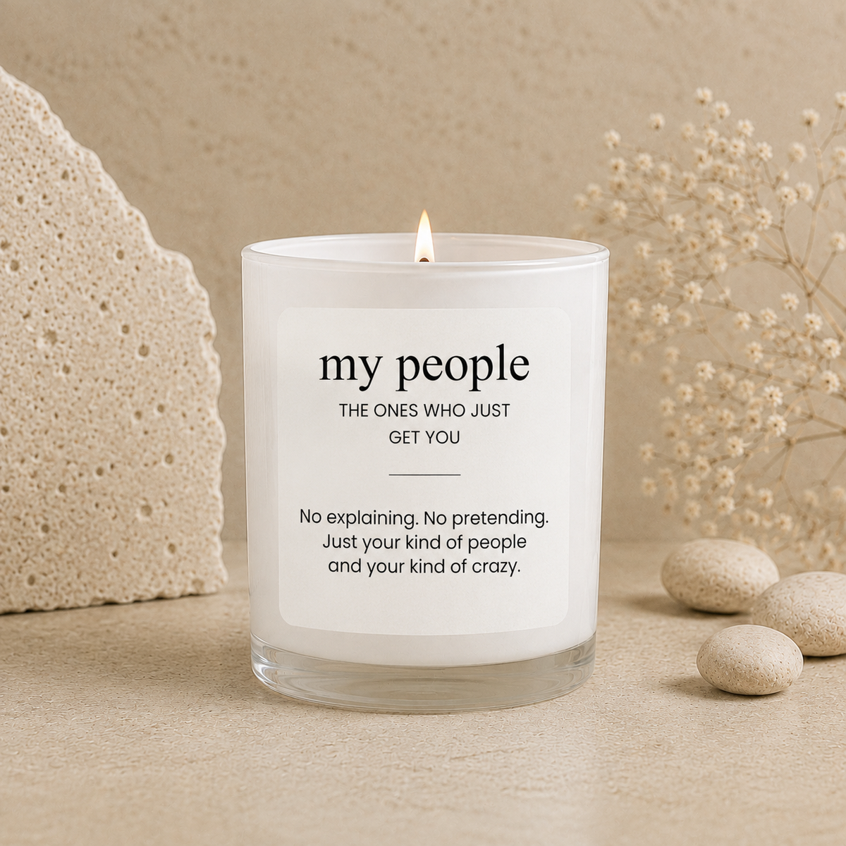 My People scented soy candle from the Wax Obsession Definition Collection | Quote Candles