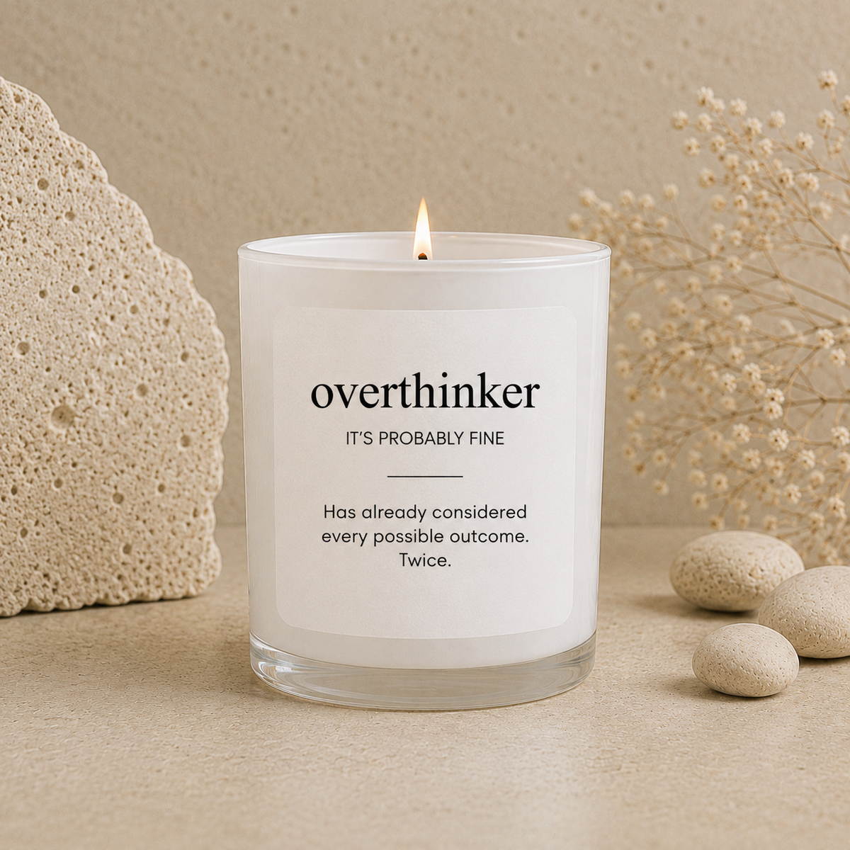 Overthinker scented soy candle from the Wax Obsession Definition Collection | The Perfect Funny Gift Idea